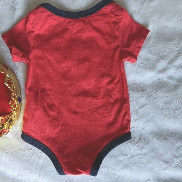 SOLD Nike Baby Boys 6 months Bodysuit SS Red Navy Just Do It - Picture 3 of 5